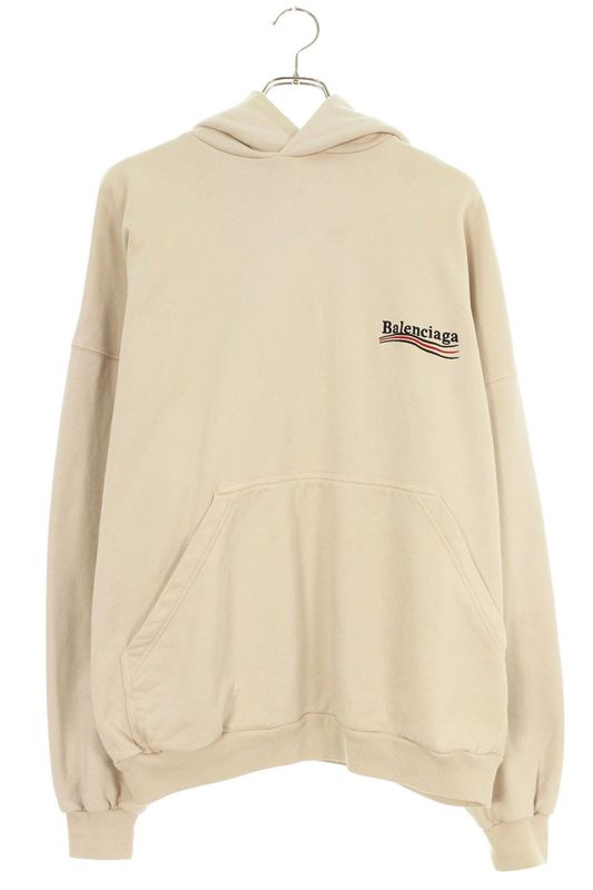 Balenciaga 739024 Tkvi9 Campaign Logo Embroidered Hoodie Men 1