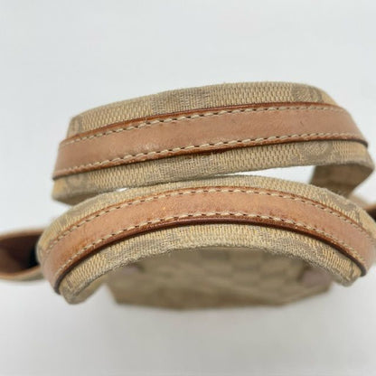 Gucci 002 1079 Handbag Tote Mini Bag Beige GG Canvas Leather Fashion Women