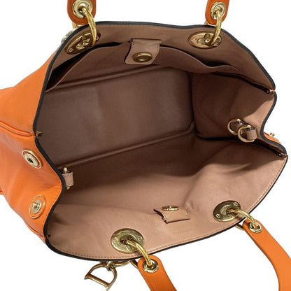 Dior/christian Dior Tote Bag Diorissimo Orange Leather