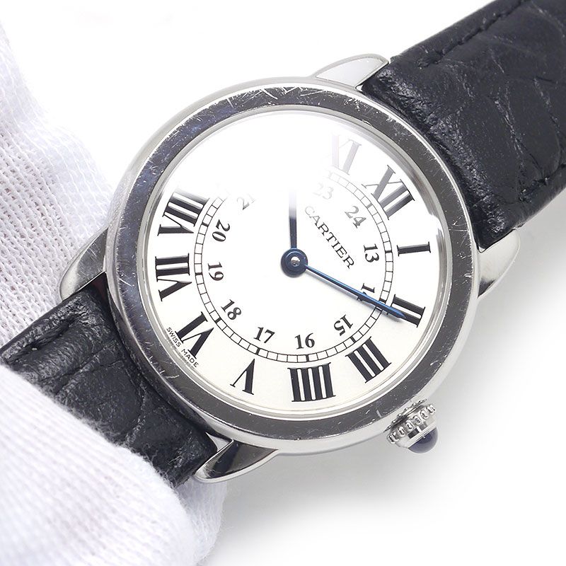 Cartier Ronde Solo SM Ladies Quartz SS Stainless Steel *external Belt