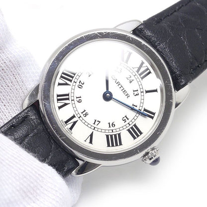 Cartier Ronde Solo SM Ladies Quartz SS Stainless Steel *external Belt