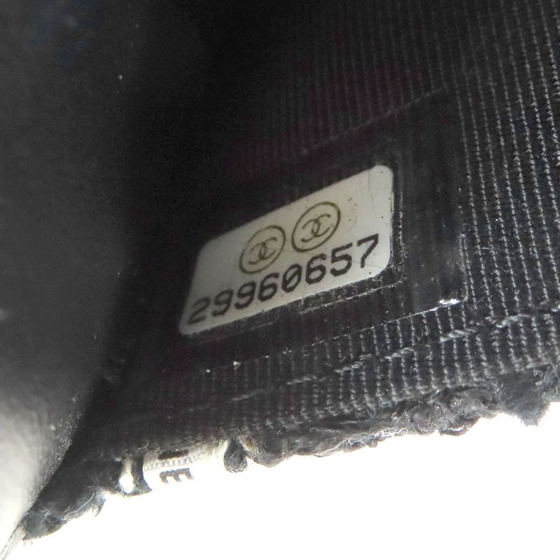 Chanel Chain Wallet Coco Mark Gold Hardware Long Wallet With Coin Purse Tweed