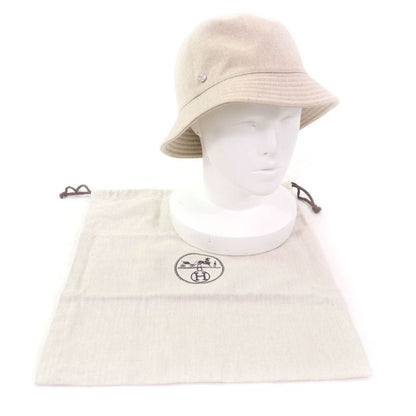 Hermes 2022 H222020n Calvi 100% Cashmere None With Serie Button Bucket Hat