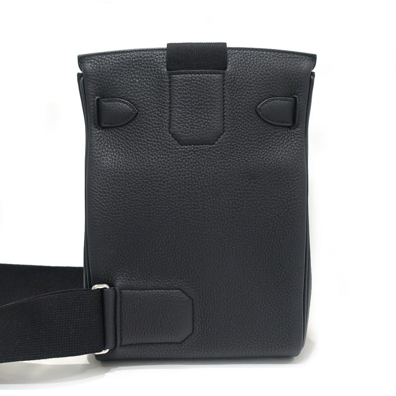 Hermes Akkado PM W Engraved Around 2024 Shoulder-body Bag Togo Black