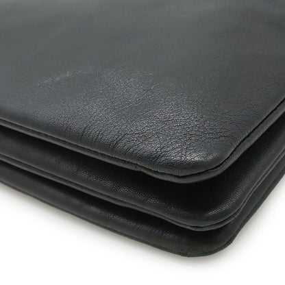 Celine Trio Small Shoulder Bag Shoulder Pouch Pochette Crossbody Leather Black