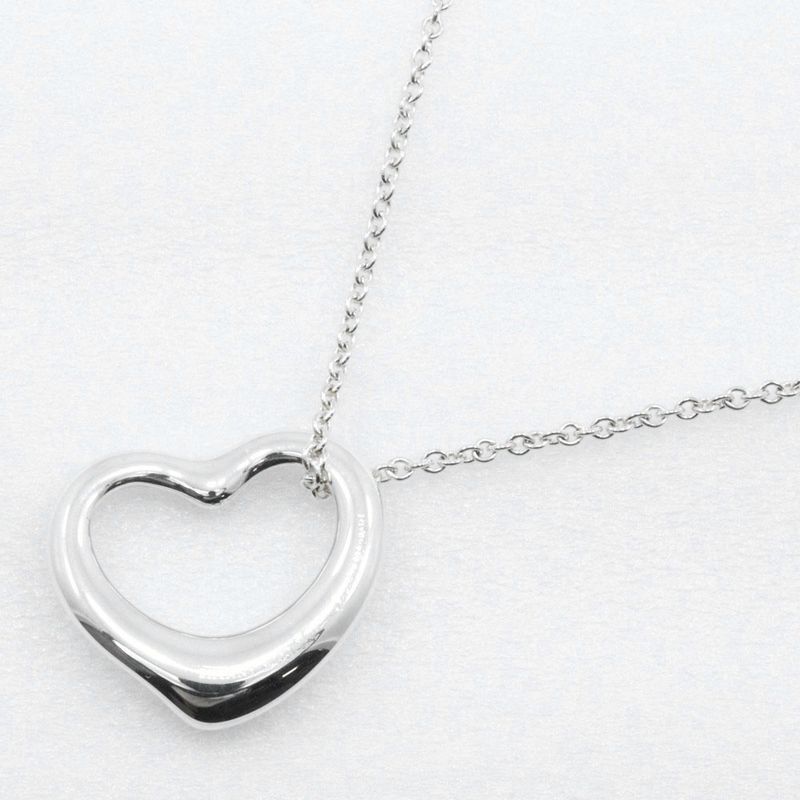 Tiffany & Co Open Heart Elsa Peretti 925 Silver Ladies 6.7g Necklace