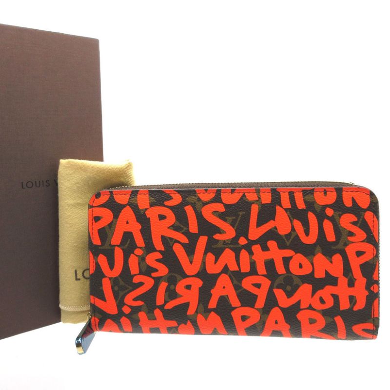 Louis Vuitton M93711 Monogram Graffiti Zippy Wallet Orange 0081 Louis Vuitton