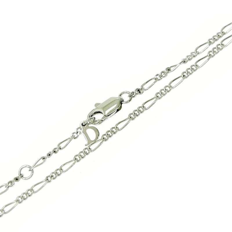 Christian Dior Metal Dior Logo Circle Necklace Silver 463834 Necklace