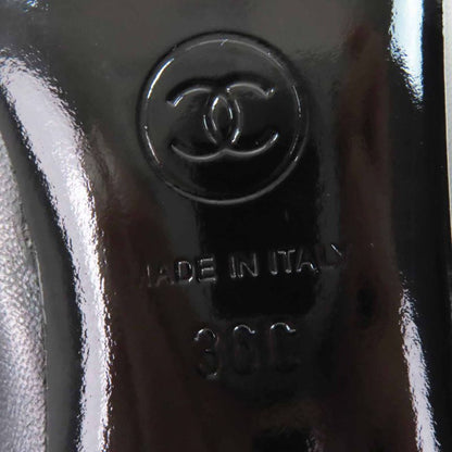 CHANEL G40154 Matelasse Heels Coco Mark Stitching Leather Pumps Black 36 With