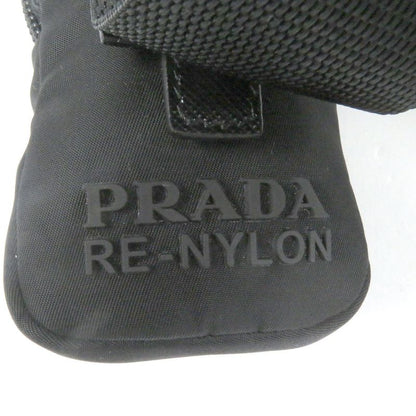Prada 1bc167 Re-nylon Triangle Logo Triangle Plate Shoulder Bag With Pouch