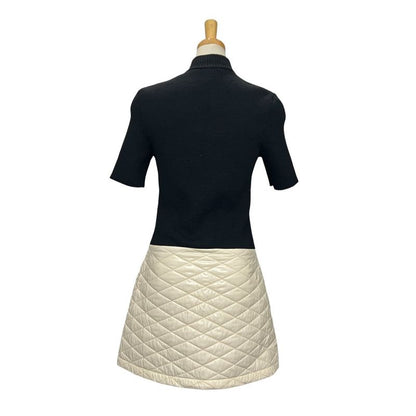 Louis Vuitton Dress Logo Bi-color Wool Black