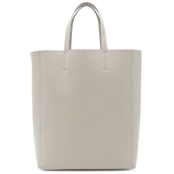 Celine 2way Bag Vertical Cabas Small Leather Gray Gold Hardware Tote Shoulder