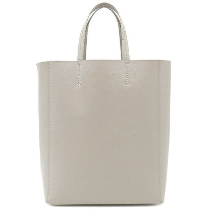 Celine 2way Bag Vertical Cabas Small Leather Gray Gold Hardware Tote Shoulder