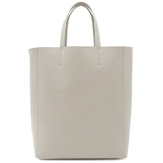 Celine 2way Bag Vertical Cabas Small Leather Gray Gold Hardware Tote Shoulder
