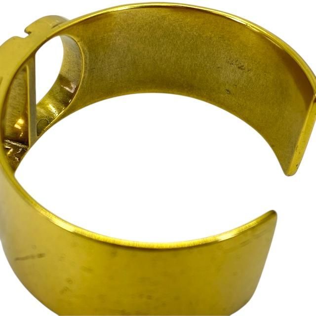 Christian DIOR Bracelet Bangle Accessories Jewelry Small Logo GP Gold