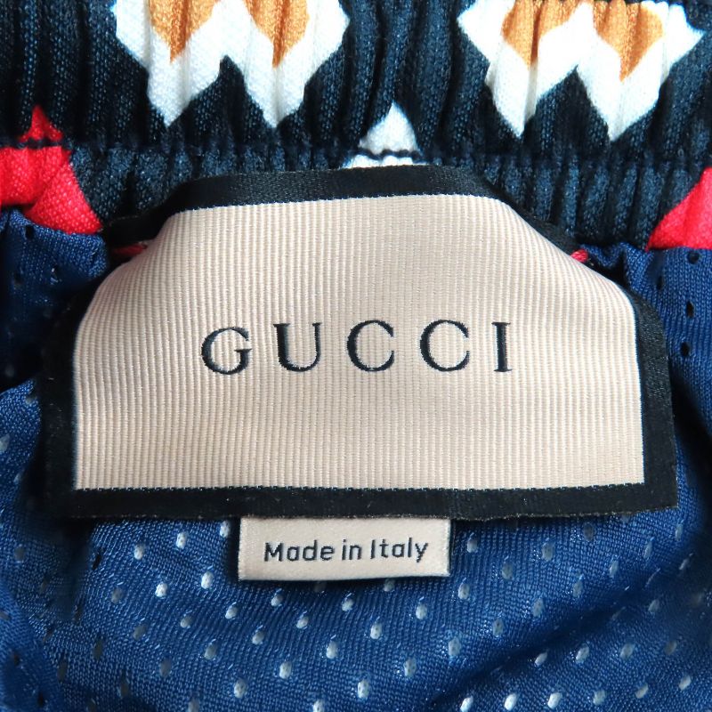 Gucci 23AW 752639 All-over Design Shorts Navy White Red XS With Box Made In