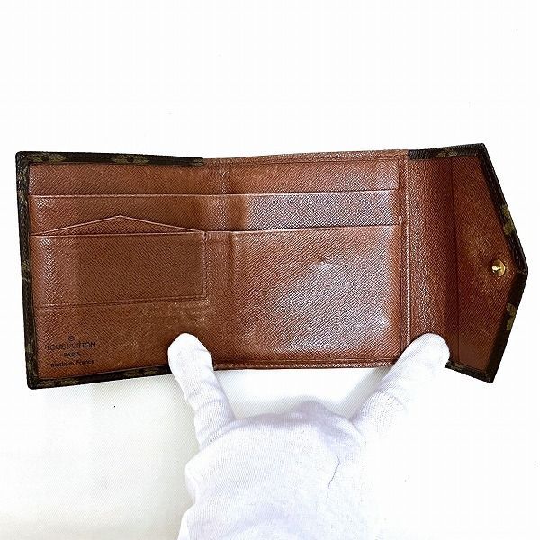 Louis Vuitton Monogram Porte Monebier M61660 W Hook Wallet Trifold Wallet Unisex