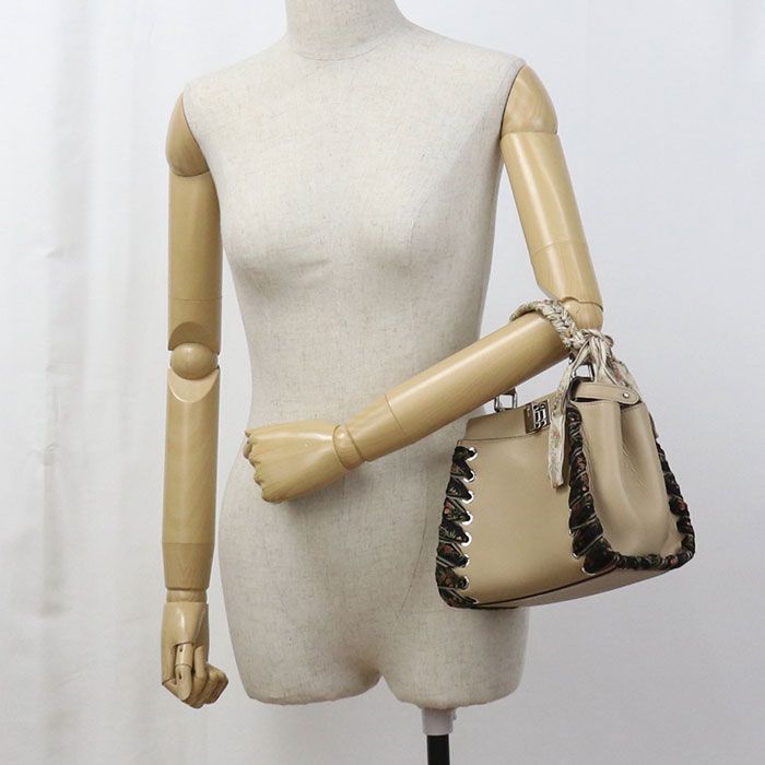 Fendi 2WAY Peekaboo Mini 8bn244 Handbag Calf Ladies