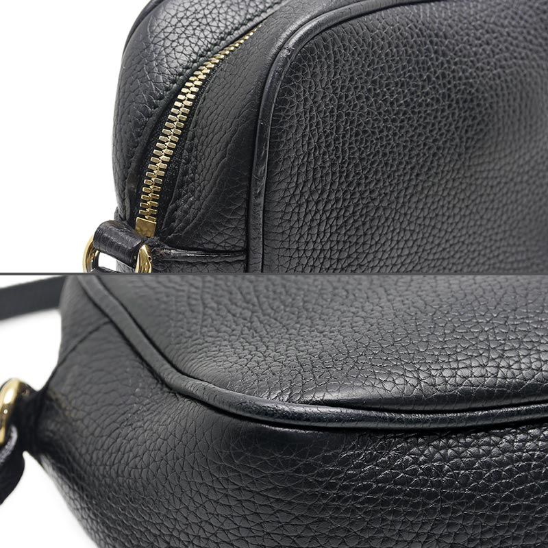 Gucci Soho Small Disco Bag 308364 Leather Black Fringe