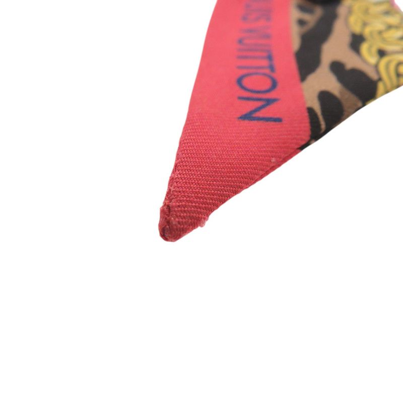 Louis Vuitton Bandeau BB Bubble Gram M76109 Silk Red Multicolor Scarf LV 1417