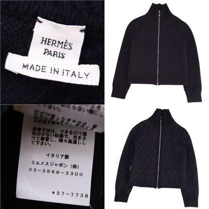 Hermes Jacket 23AW Reversible Knit Wool
