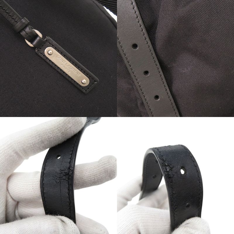 Saint Laurent Canvas Leather Black Backpack Daypack Black 1091 Saint Laurent