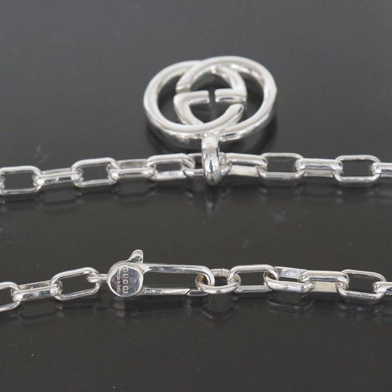 Gucci G Logo Necklace Silver 925 Unisex E1033
