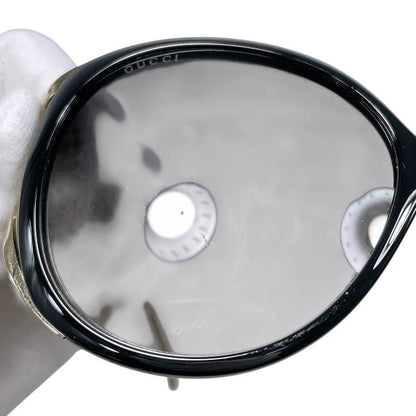 Gucci Sunglasses In Black Gold Interlocking Sherry