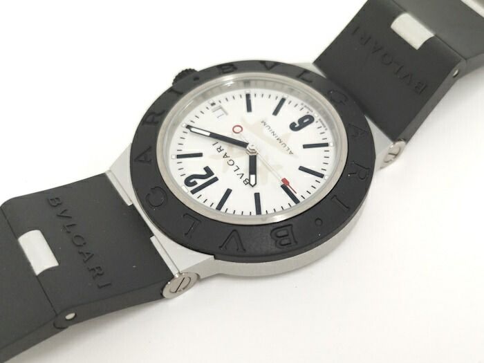 Bvlgari Aluminum Steve Aoki Limited Aluminum Automatic White Dial Rubber Black