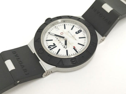 Bvlgari Aluminum Steve Aoki Limited Aluminum Automatic White Dial Rubber Black