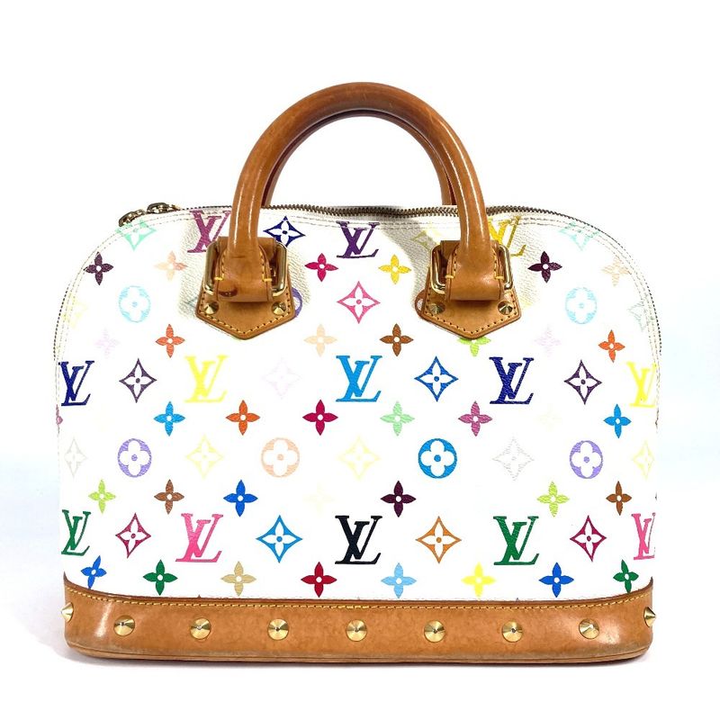 Louis Vuitton Handbag Alma M92647 Monogram Multicolor Canvas Bronze White