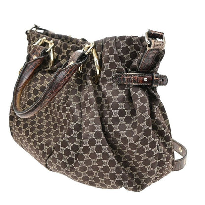 Celine Hand Shoulder Bag 2way Macadam Brown 62ka955