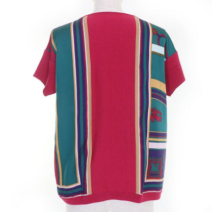 Hermes George Washington's Carriage 100% Silk Twill Raine Short Sleeve Knit