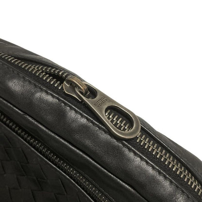 Bottega Veneta Intrecciato Black Leather Waist Pouch