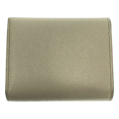 Celine - Leather Logo Small Trifold Compact Wallet Purse - Gray - Women's