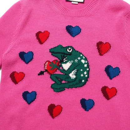 Gucci Sweater Size S Knit Pullover Frog Embroidery [recommended] Made In