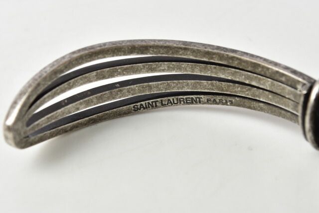 Saint Laurent Bangle Bracelet Saint Laurent Cuff Bracelet Vintage Silver