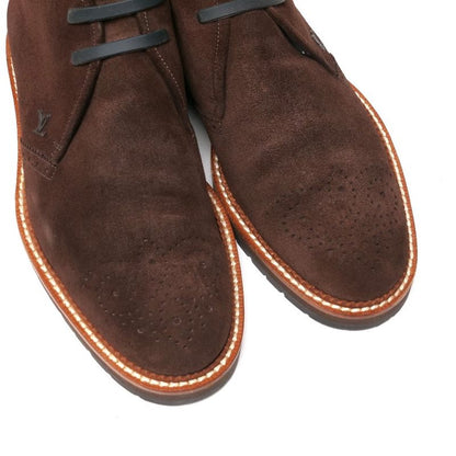 Louis Vuitton Boots Size 6 LV Logo Suede Ankle Chukka Boots Shoes 20250514