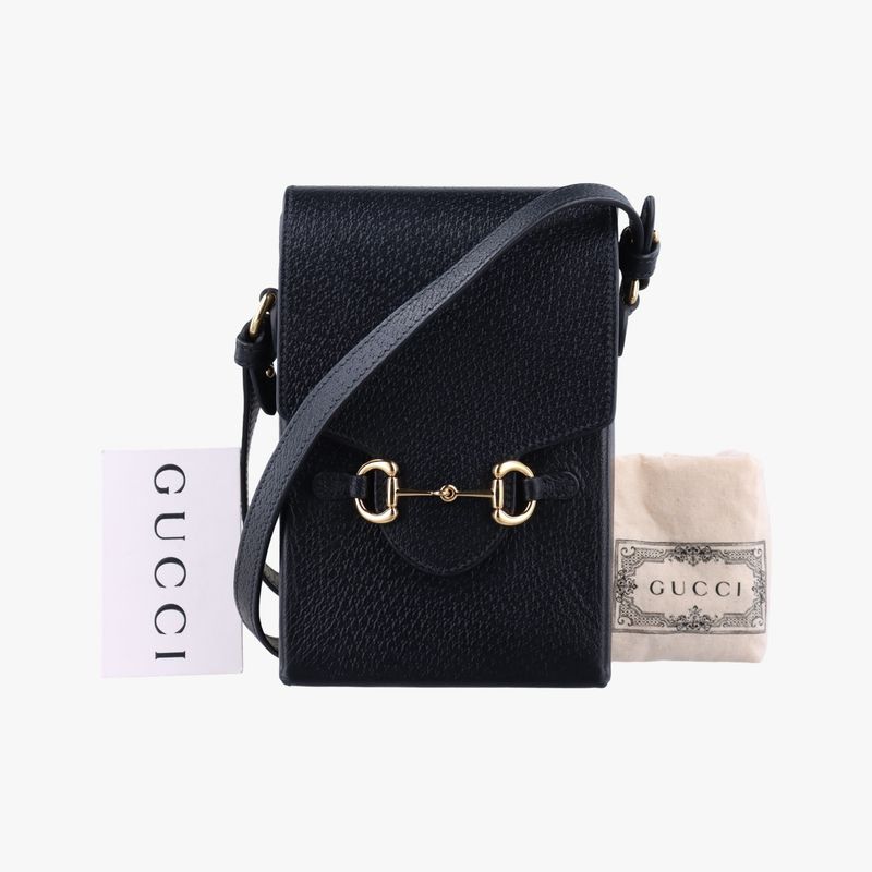 Gucci Horsebit 1955 Black Leather 732302