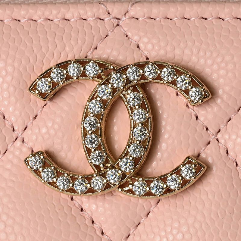 Chanel Card Case Fragment Case Pink