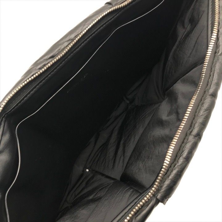 Bottega Veneta Intrecciato Maxi Clutch Second Black Leather