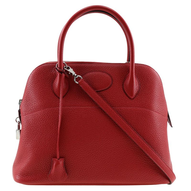 Hermes Bolide 31 Taurillon Clemence Rouge Vif □Q Ladies Handbag