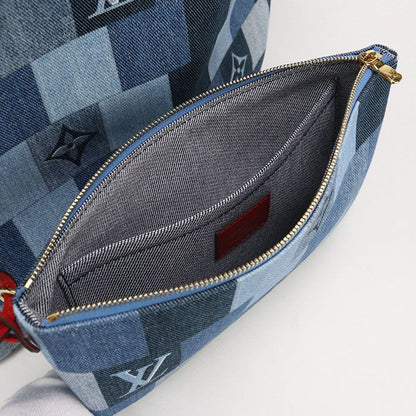 Louis Vuitton Neverfull MM Monogram Denim M44981 Tote Bag Denim Leather Women