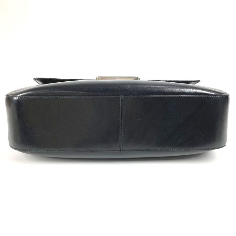 Prada Shoulder Bag Logo B7470 Leather Black