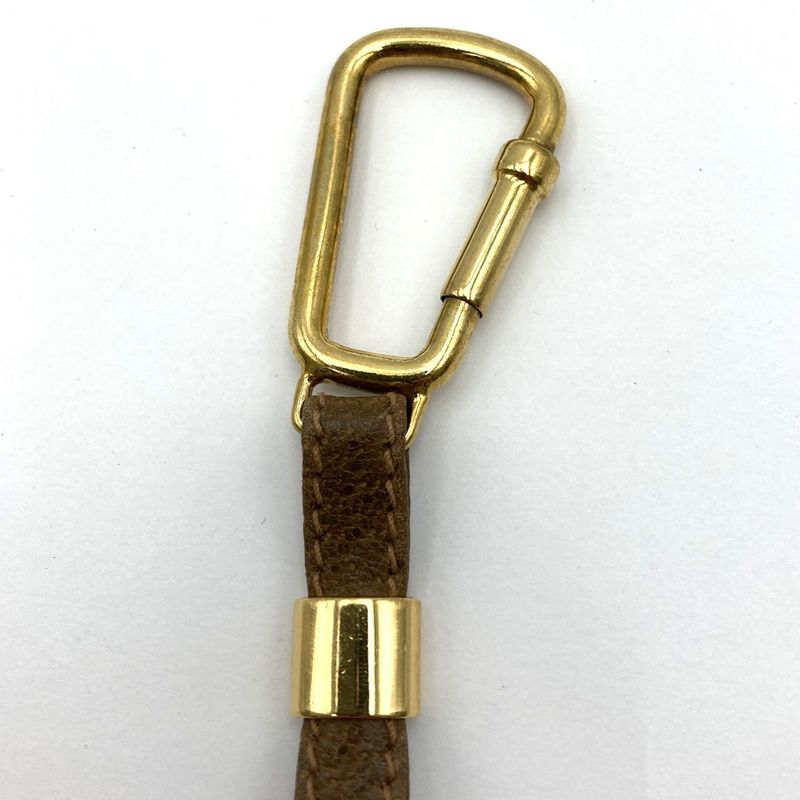 Gucci Key Holder Gold Hardware Retro Sherry Line Leather Brown Ladies Men