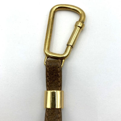 Gucci Key Holder Gold Hardware Retro Sherry Line Leather Brown Ladies Men