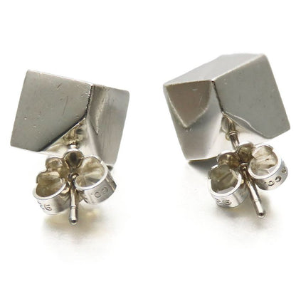Tiffany & Co Earrings 925 Silver Approx 7.4g Silver Cube Accessories Simple