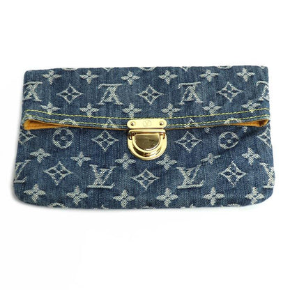 Louis Vuitton Pochette Platte Clutch Bag Monogram Denim Blue M95007 Th0076