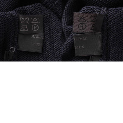 Prada 100% Silk Long Sleeve Cardigan Top Navy 44