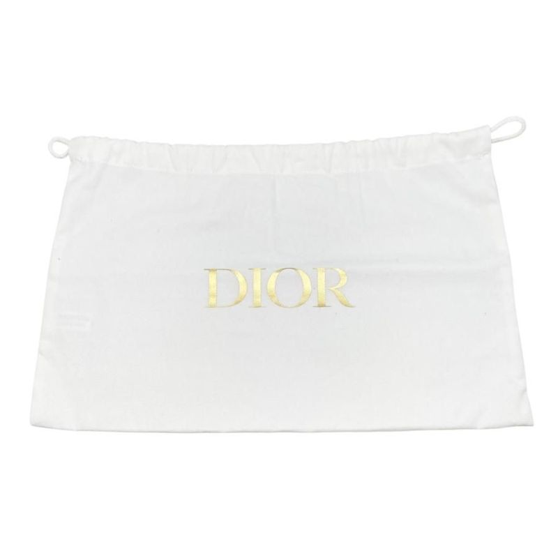 Christian Dior Shoulder Bag Caro Double Pouch S7431ubae Leather Logo Black Gold